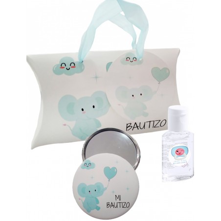 cadeau baptême fille miroir avec boîte personnalisée