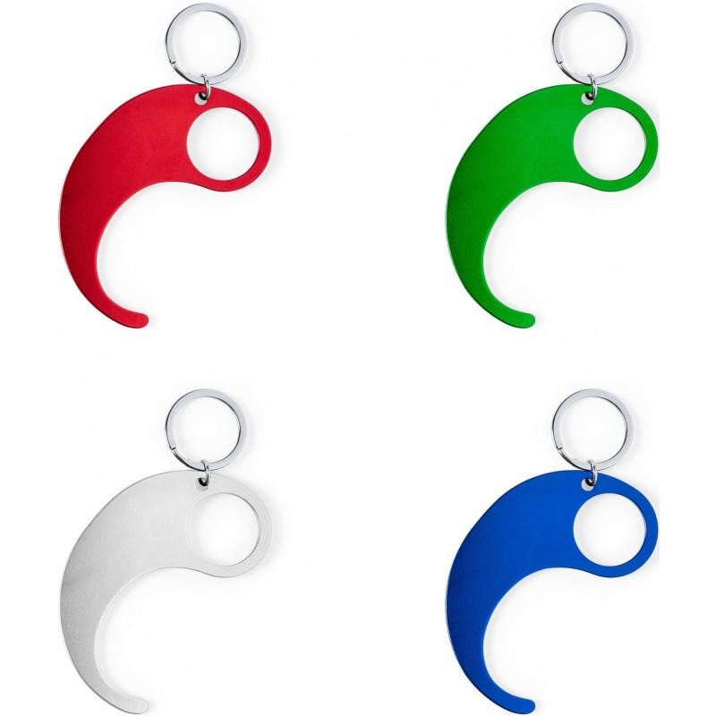 Porte-clés hygiénique anti-contact en aluminium résistant