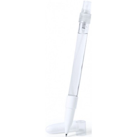 Stylo à bille blanc avec vaporisateur rechargeable personnalisable pour la communion