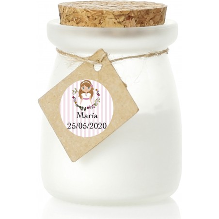 Bougie En Verre Communion De Fille