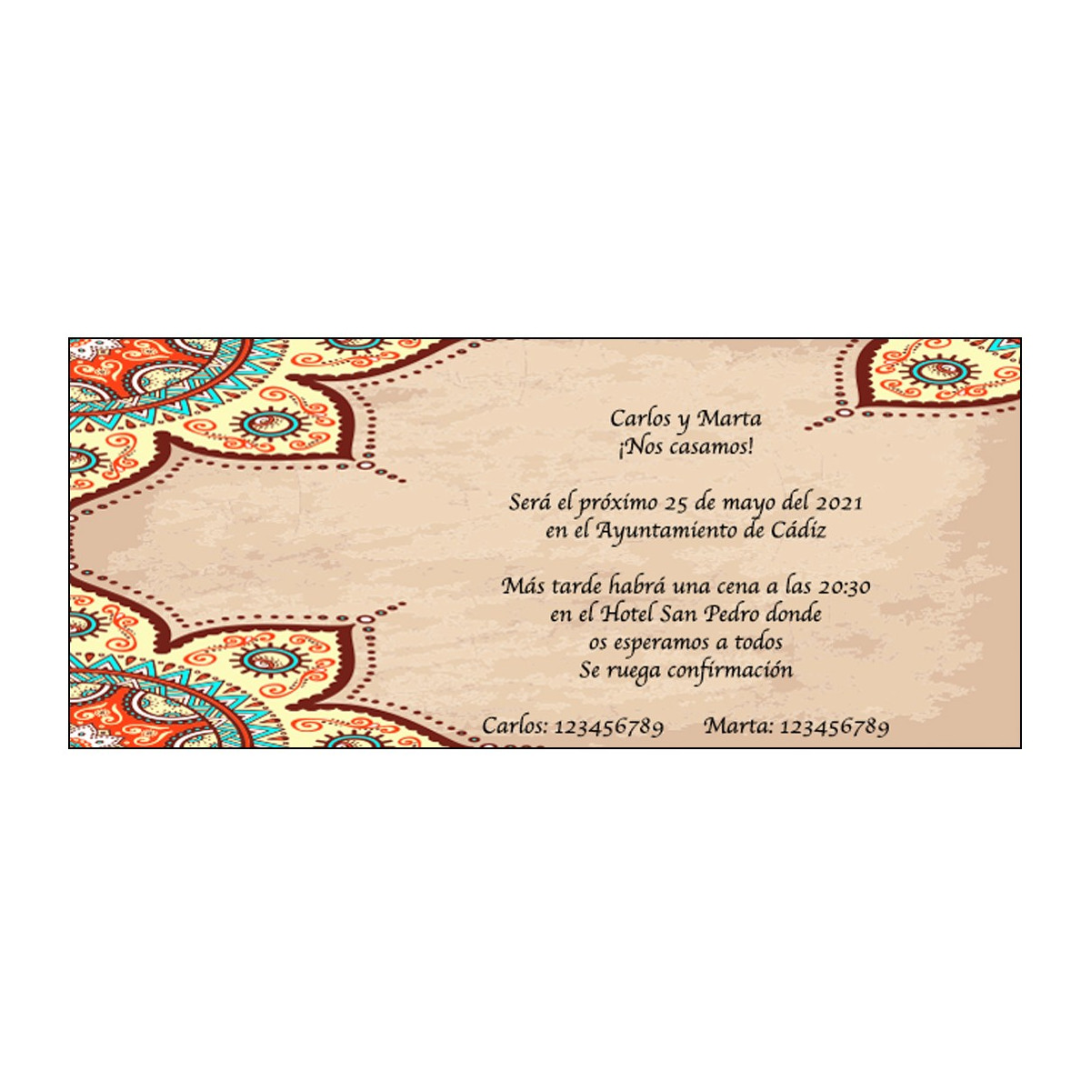 Invitations de mariage rétro