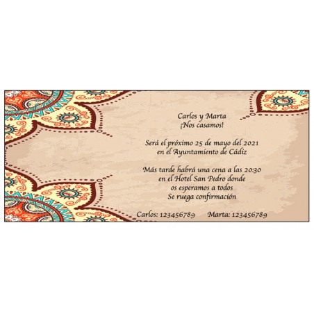 Mariage invitation faire part vintage retro