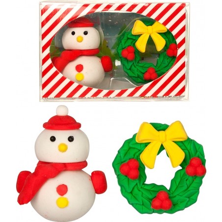 Set de 2 gommes à effacer de Noël