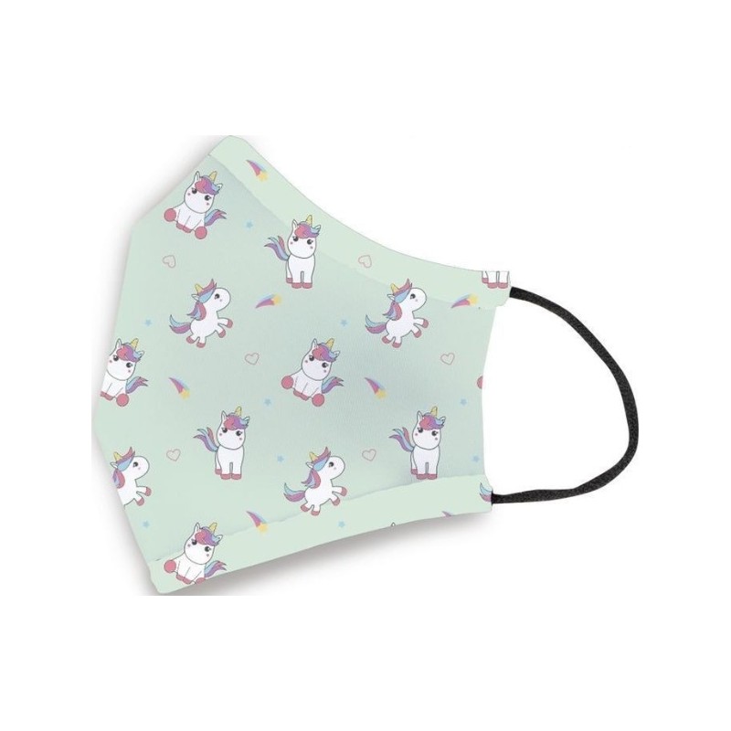 Masque réutilisable hygiénique licorne pour enfants