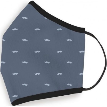 Masque hygiénique moustaches réutilisable pour hommes