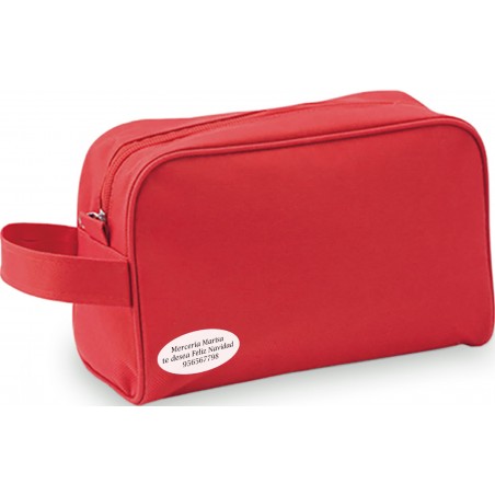 Trousse de toilette rouge personnalisée pour les entreprises