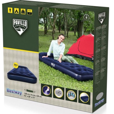 Matelas gonflable bleu simple pour le camping