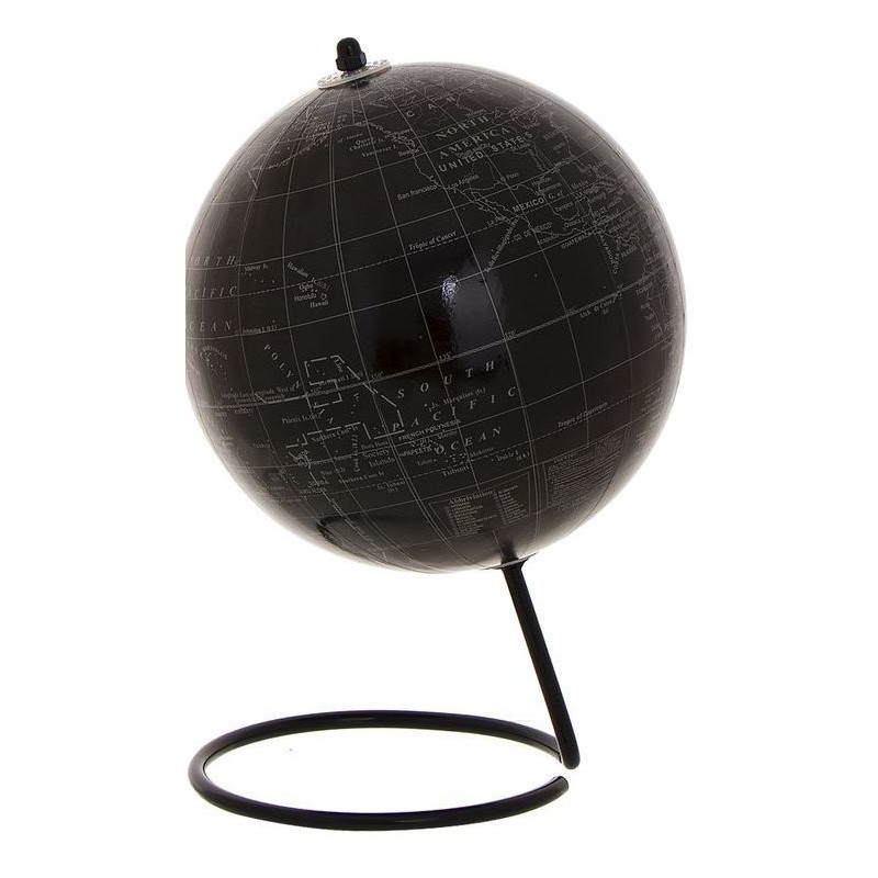 Boule monde décoration avec support noir
