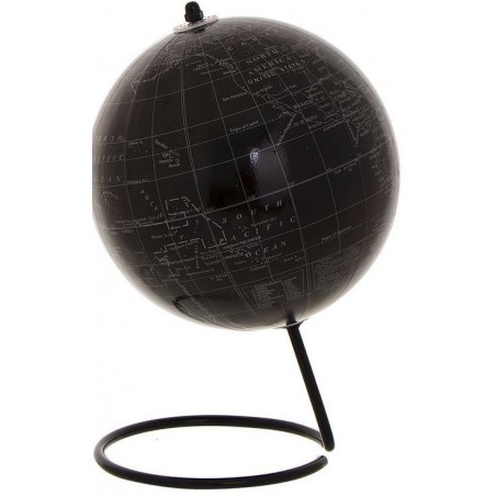 Boule monde décoration avec support noir