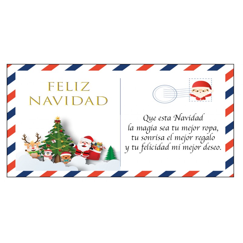 Carte postale de voeux noël
