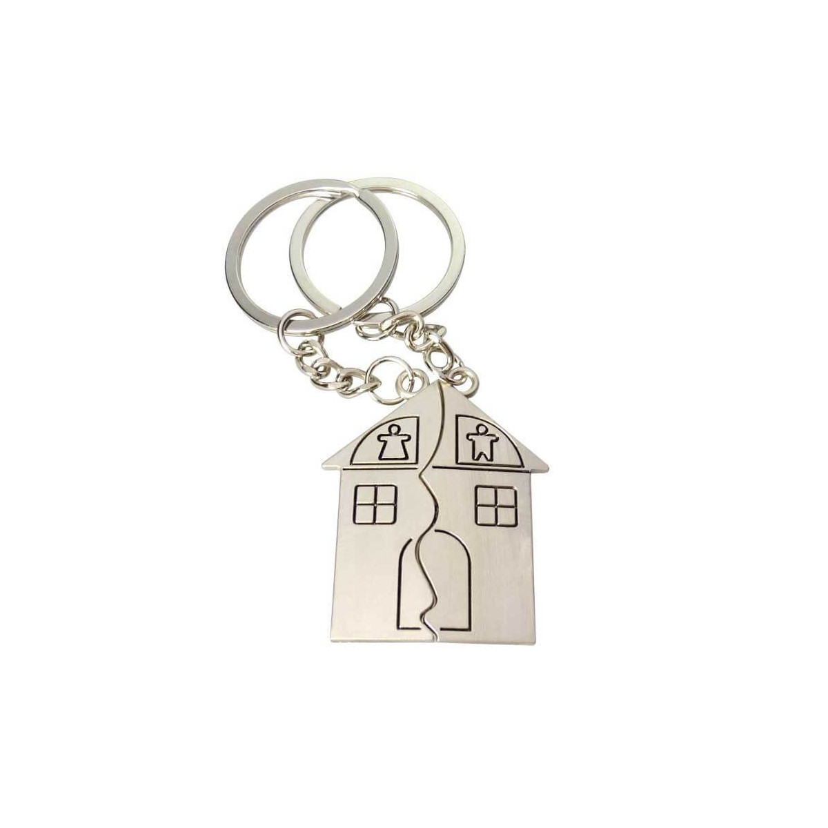 Porte-clés maison divisée
