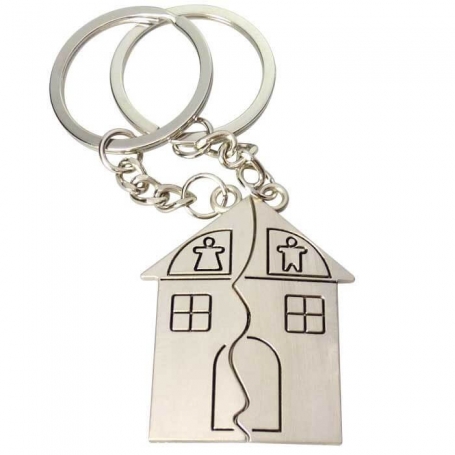 Porte-clés maison divisée