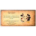 Invitations de mariage Disney rétro