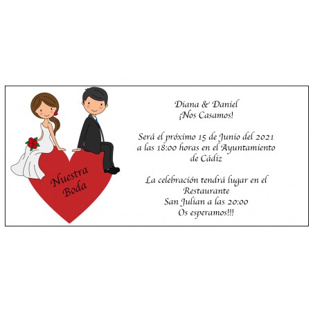 faire part mariage coeurs