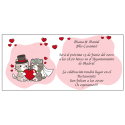 Invitation de mariage de chats