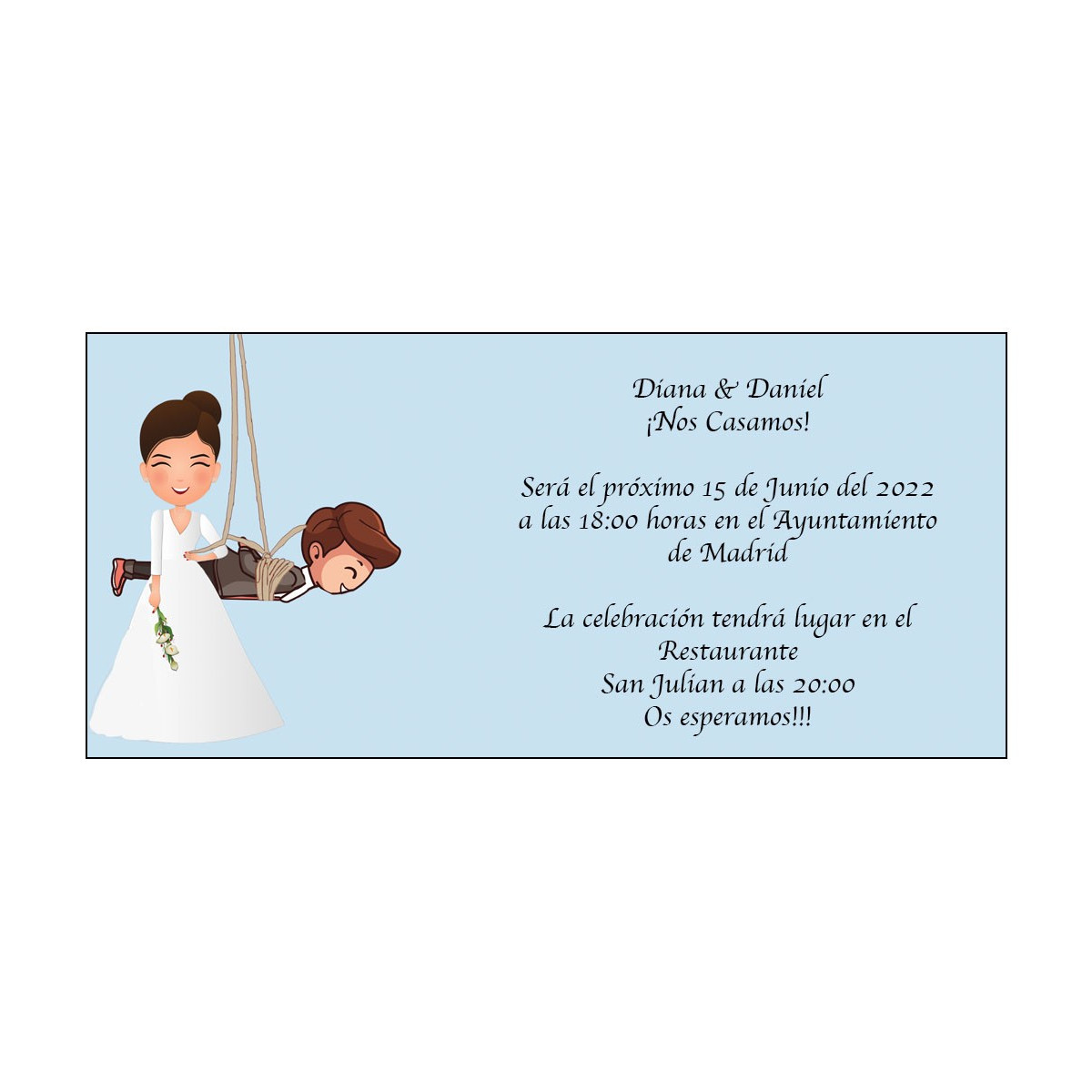 Invitation de mariage drôle