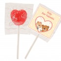 Sucettes saint valentin en forme de coeur
