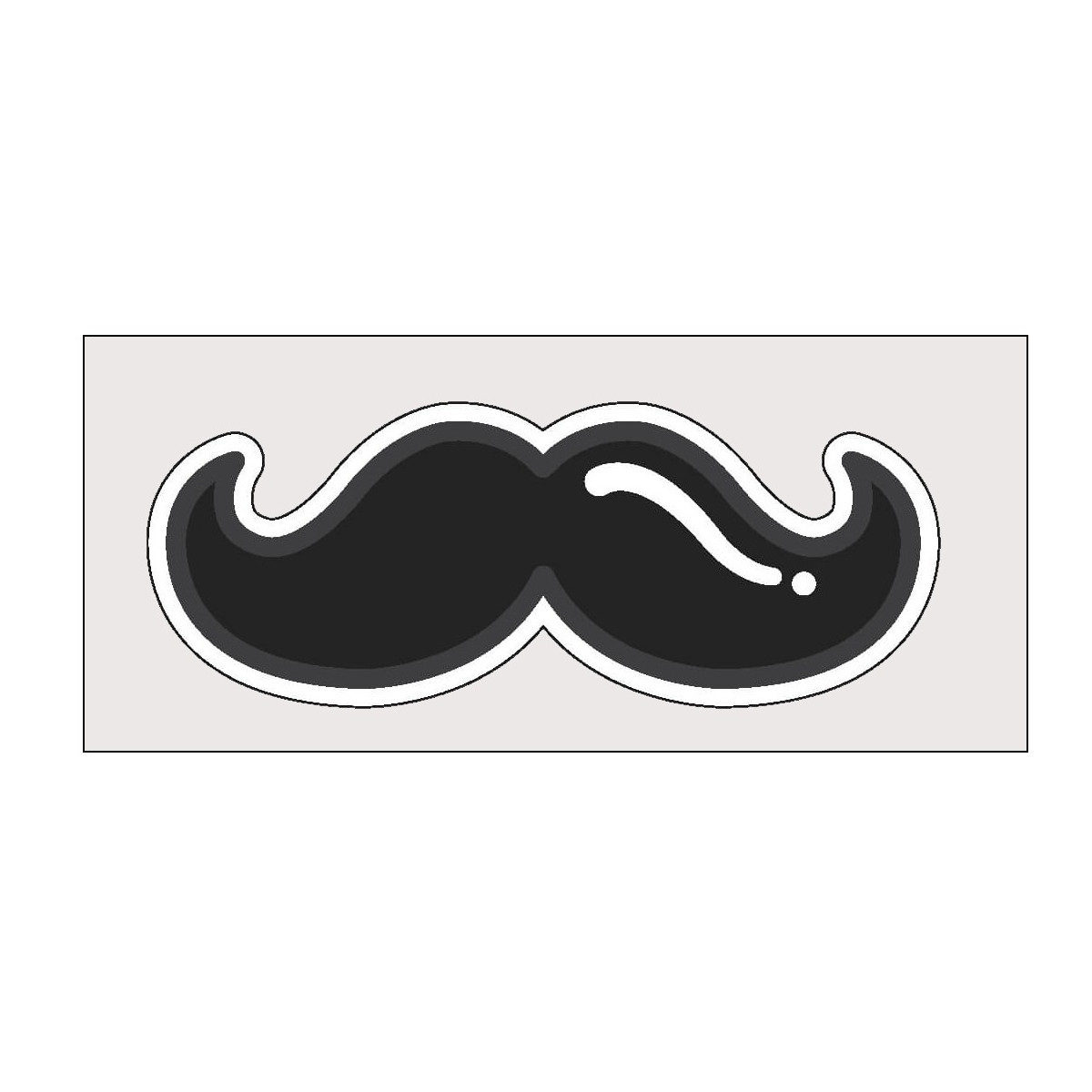 Étiquette moustache
