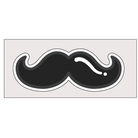 Étiquette moustache