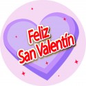 Autocollant rond pour la saint valentin