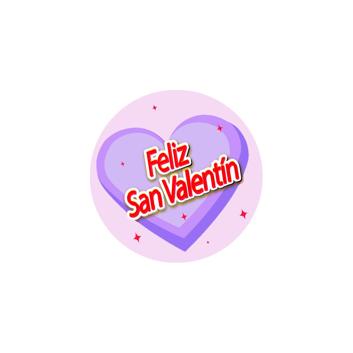Autocollant rond pour la saint valentin