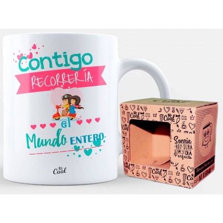 Mug avec toi je voyagerais à travers le monde entier