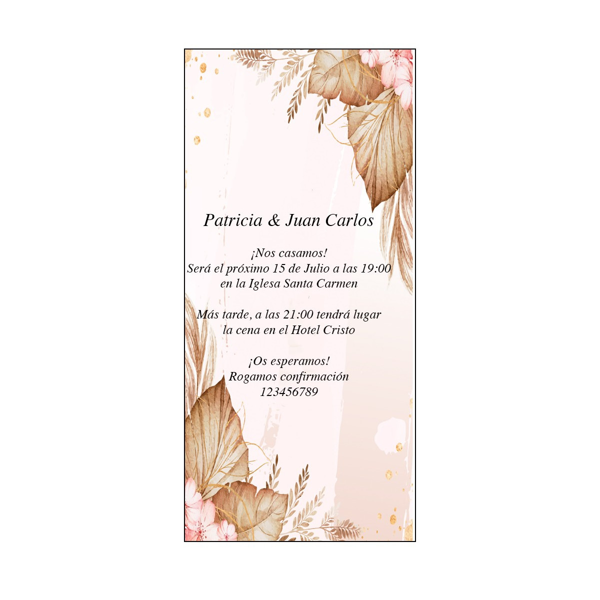 Invitations de mariage d automne