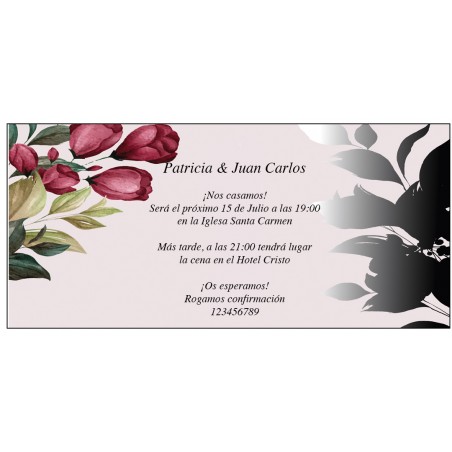 Jolies invitations avec des fleurs