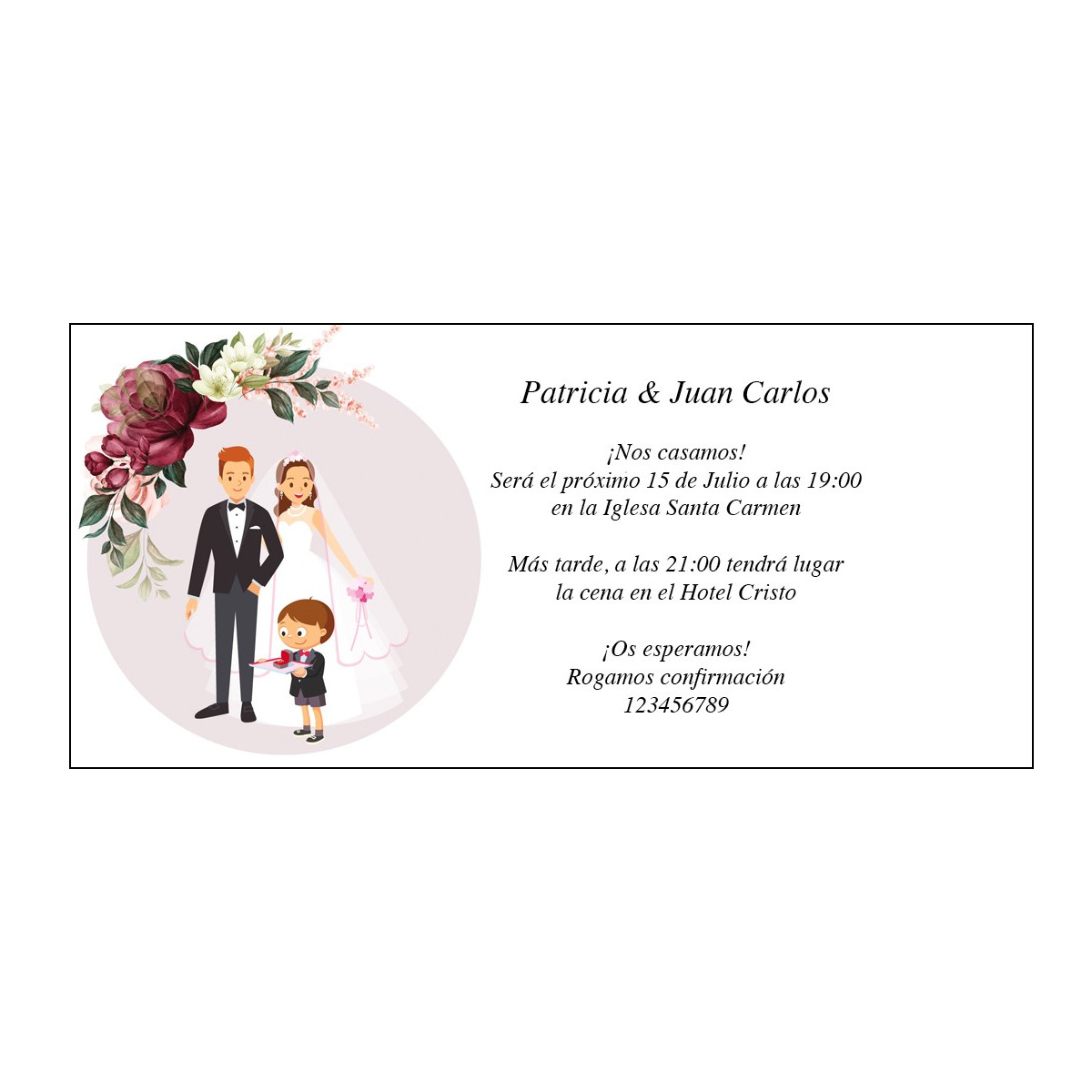 Invitations de mariage originales avec fils