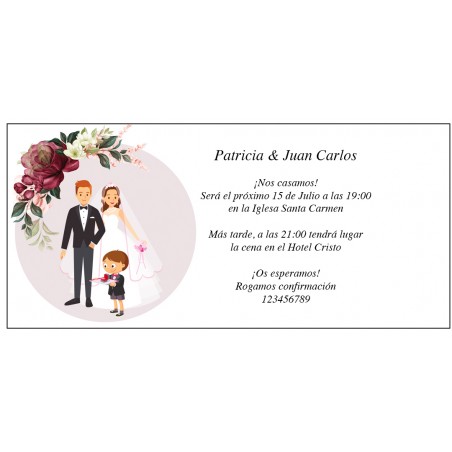 Invitations de mariage originales avec fils