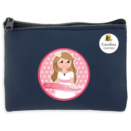 Porte Monnaie Bleu Marine Communion