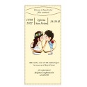 Invitation de mariage pour jeunes mariés