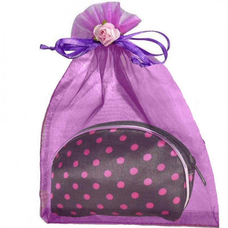 Sac à main en organza décoré de fleurs