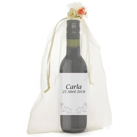Vino detalles comunión personalizado