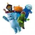 Affichage avec 48 sachets surprises de Playmobil de la série Scooby Doo