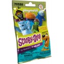 Affichage avec 48 sachets surprises de Playmobil de la série Scooby Doo