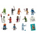 Affichage avec 48 sachets surprises de Playmobil de la série Scooby Doo