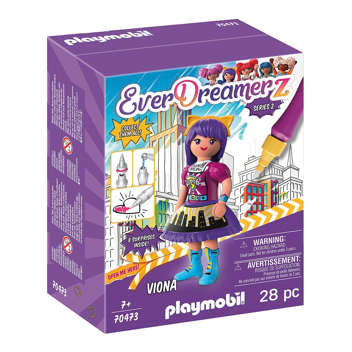 Everdreamerz viona monde de bande dessinée dans une boîte avec des accessoires