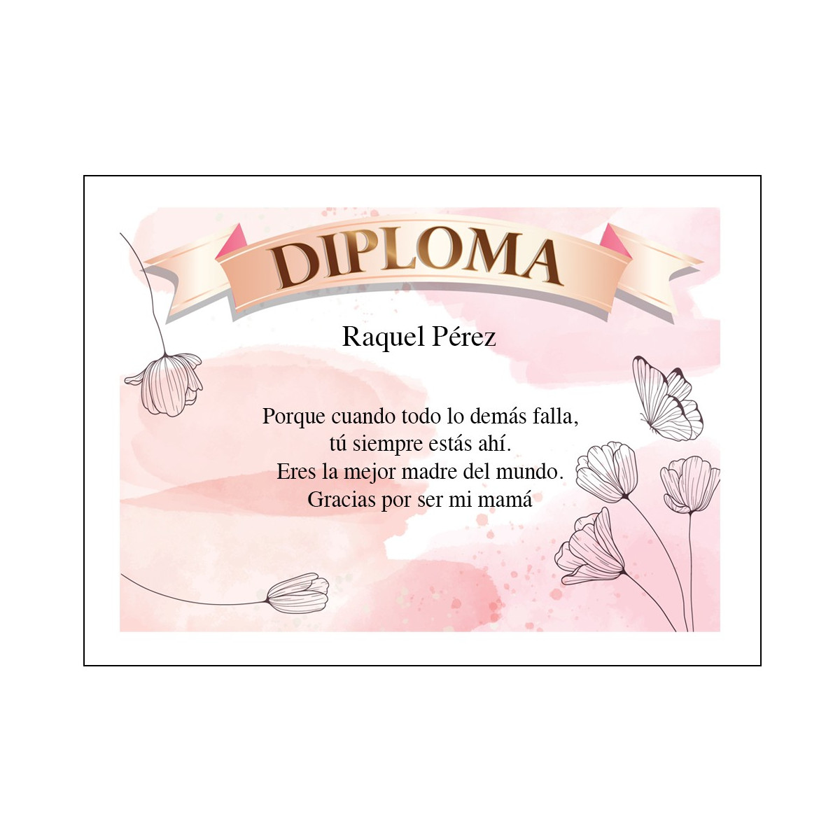 Diplôme de reconnaissance pour maman