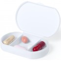Boîte à pilules antibactérienne blanche avec 3 compartiments