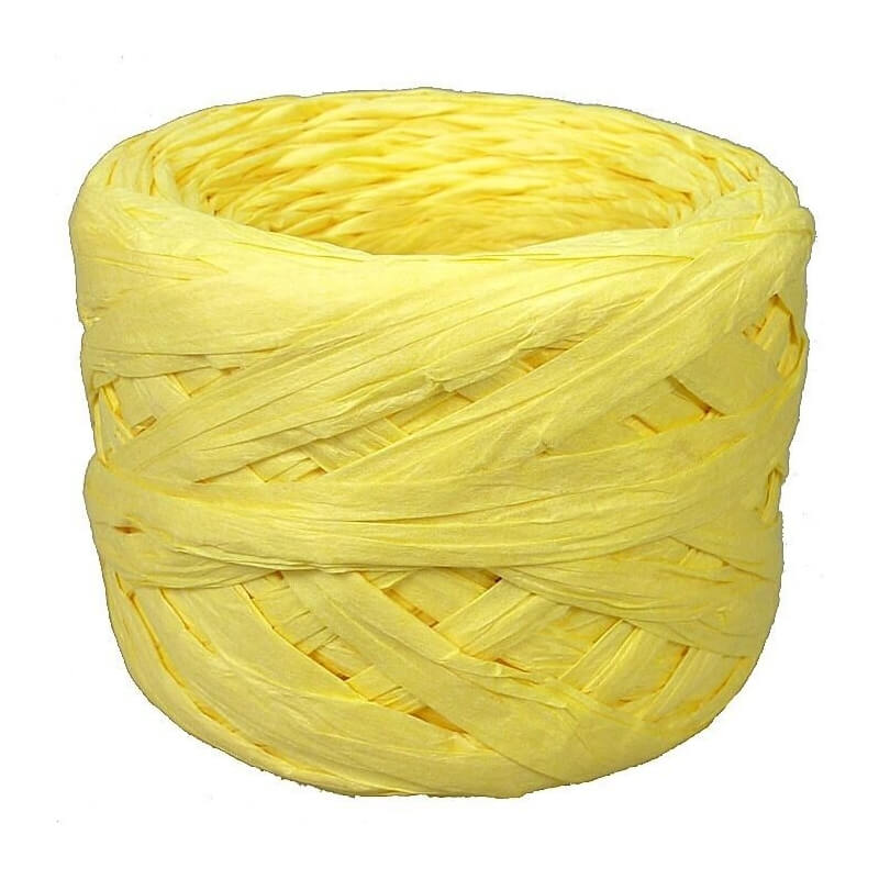 Raffia jaune pour décorer