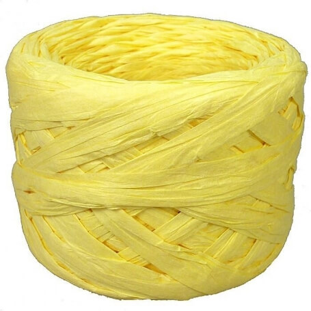 Raffia jaune pour décorer