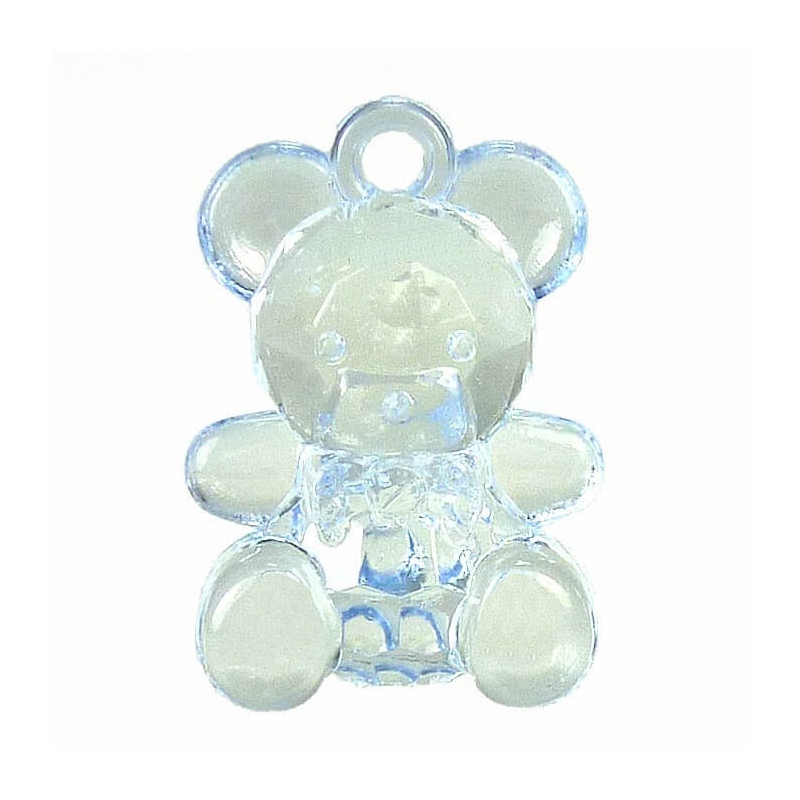 Ourson bleu pour décoration de baptême
