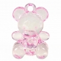 Ourson rose pour la décoration de baptême