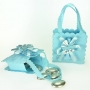 Sac de baptême décoré en bleu