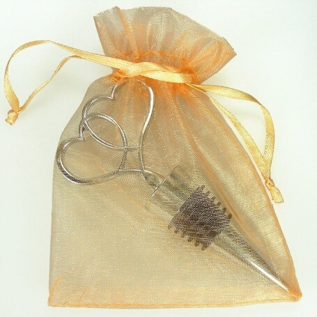 Cadeau Invite Bouchon De Vin Pochette Organza