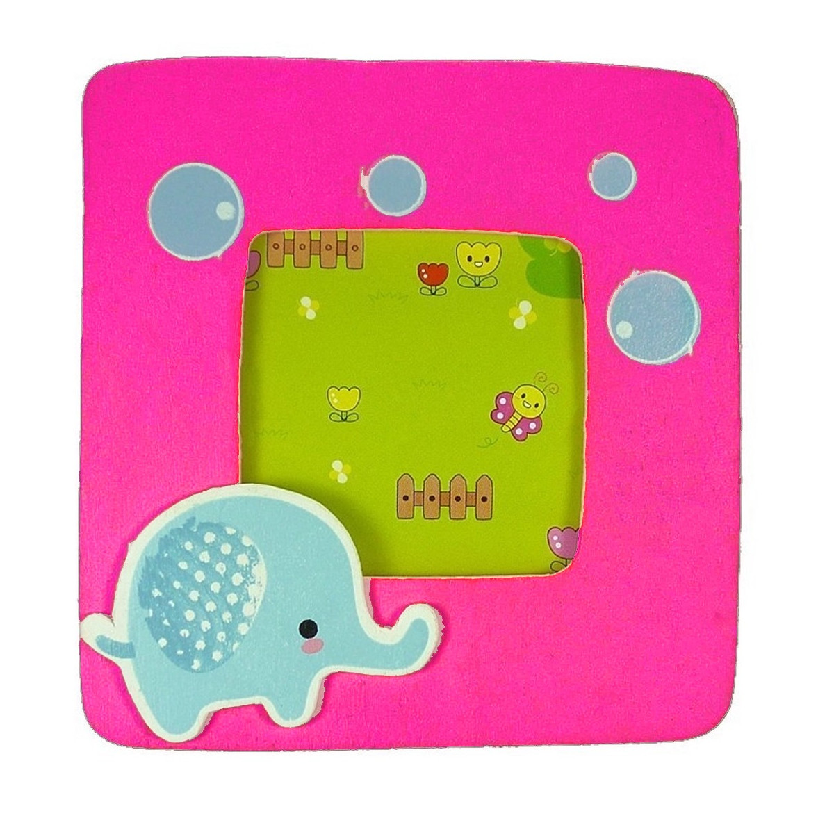 Cadre photo enfant en bois avec éléphant Un détail tendre et coloré pour les plus petits