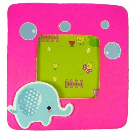 Cadre photo enfant en bois avec éléphant Un détail tendre et coloré pour les plus petits