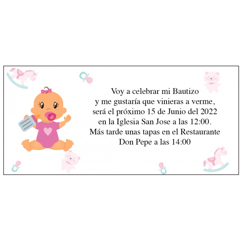 Invitation De Bapteme Bebe Anita