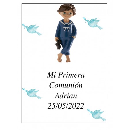 Adrian boy communion adrian 7 x 5 idéal pour les bouteilles